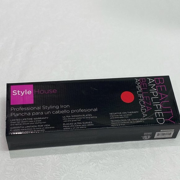 Style House 1.25” Professional Hair Styling Iron (Red) Negative Ion Therapy main image 13